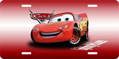 Disney Cars Lightning McQueen Vanity License Plate Auto