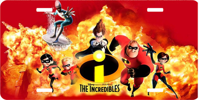 Disney Incredibles Vanity License Plate