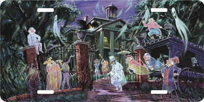 Disney Haunted Mansion Graveyard Ghosts Vanity License Plate Auto Truck