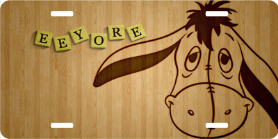 Disney Eeyore Scrabble Tiles Vanity License PLate