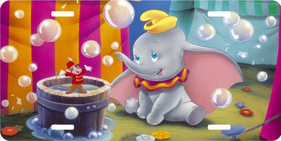 Disney Dumbo and Timothy Mouse Bubbles Circus Vanity License PLate