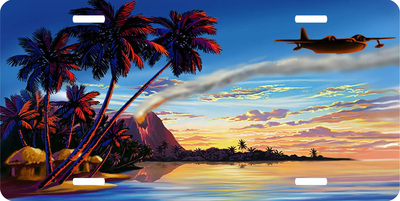 Jimmy Buffett Sunset Getaway Margaritaville License Plate Auto