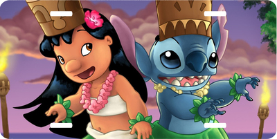 Disney Lilo & Stitch - Hula License Plate Auto Truck Car Tag Gift