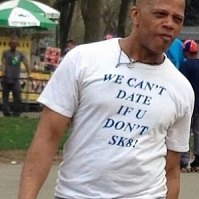 We Can't Date If You Don't Sk8 T Shirt in White