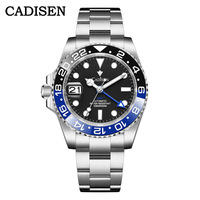 Cadisen GMT watch 40mm case NH34A mechanical movt luminous 20ATM diving watch 8217 - Thumbnail 2