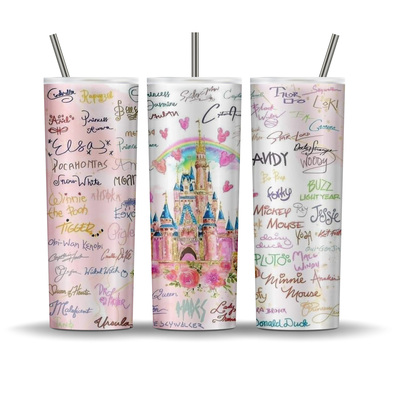Disney's Cinderella Castle with Autographs 20 oz tumbler