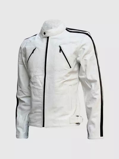 OFF WHITE LEATHER JACKET