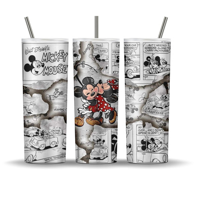 Disney's Mickey and Minnie Mouse Kissing 20 oz tumbler