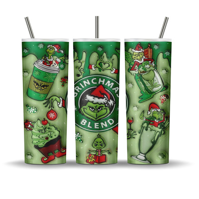 Grinchmas Blend Green Starbucks themed 20 oz tumbler