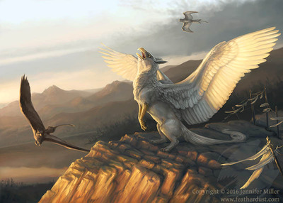 SALE 11x14 Print "The Gryphon's Call" Fantasy