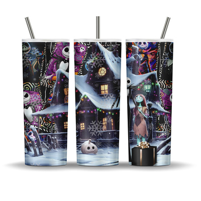 Nightmare Before Christmas Jack & Sally's House 20 oz tumbler
