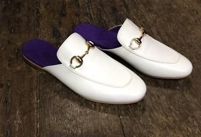 Handmade White Leather Stylish Mules Shoes For Men's