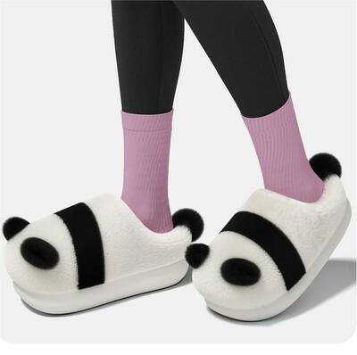 Soft Panda Plush Slippers
