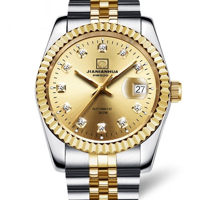 Men's watch 35mm dial Seagull mechanical movt 3ATM luminous causal business wristwatch 8205G