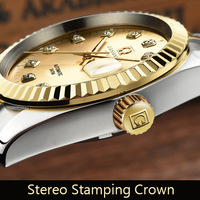 Men's watch 35mm dial Seagull mechanical movt 3ATM luminous causal business wristwatch 8205G - Thumbnail 6