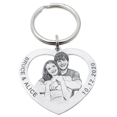 Memorable Keychain in coleur: Capture Moments with Our Exclusive Photo and Name Personalization
