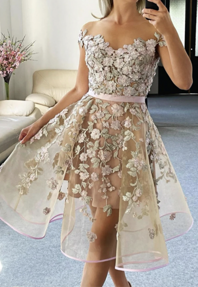 Prom Dresses with Lace appliques