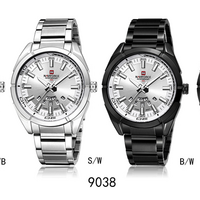 Naviforce NF9038 Mens fashion quartz watches 44mm case dual calendar Japanese Movt 3ATM causal business wristwatches - Thumbnail 4