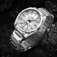 Naviforce NF9038 Mens fashion quartz watches 44mm case dual calendar Japanese Movt 3ATM causal business wristwatches - Thumbnail 6