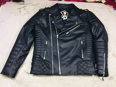 Crafted Leather Men's Motorcycle Genuine Lambskin Leather Jacket Black Slim fit Biker jacket