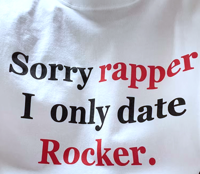 Free Shipping-SORRY RAPPER I ONLY DATE ROCKER TEE