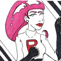 Team Rocket Jesse and James Original Drawing Set - Thumbnail 1