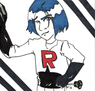 Team Rocket Jesse and James Original Drawing Set