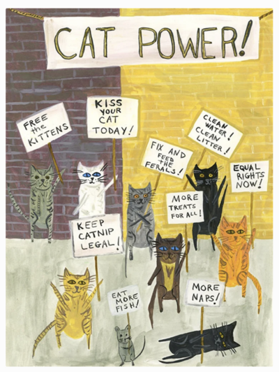 🔴 SOLD "Cat Power" Signed Giclee Print by Vivienne Strauss -Framed-