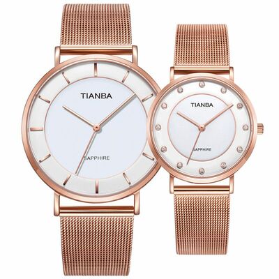Tianba solar watches TM9006 sapphire Valentine‘s day lovers gift 3ATM causal business wristwatch