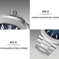 Cadisen Watches Mens 40mm case Japanese NH35A automatic mechanical luminous 10ATM business wristwatch C8222 - Thumbnail 9