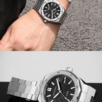 Meteorite dial Cadisen Mens watches Japanese NH35A automatic mechanical luminous 10BAR business wristwatch C8193 - Thumbnail 6