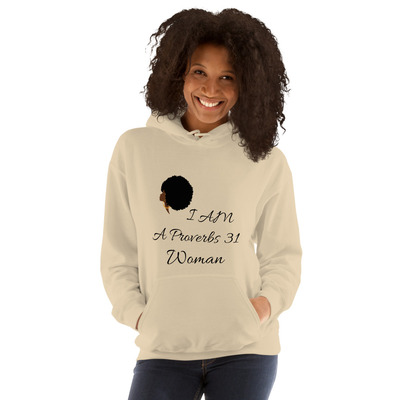 "I Am a Proverbs 31 Woman" Hoodie -Afro Design