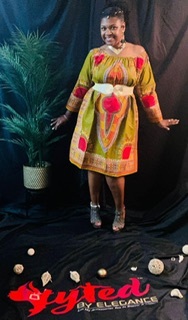 Olive Dashiki Dress (plus size)