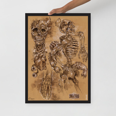Demon Anatomy framed poster