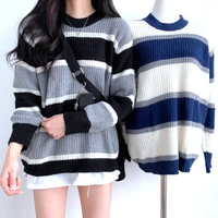 COLORBLOCK STRIPED SWEATER - Thumbnail 1