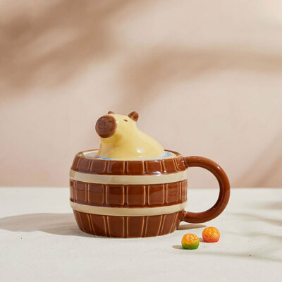Cute Capybara Mug With Lid