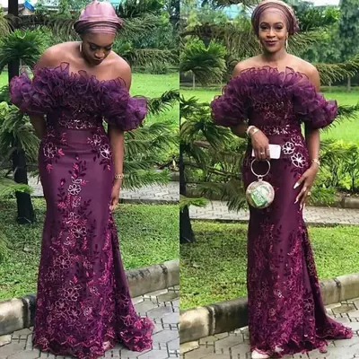 South African Plus Size Prom Dresses With Sheer Neck Appliques Beads Aso Ebi Mermaid Evening Gowns African Formal Party Dress Women Wear