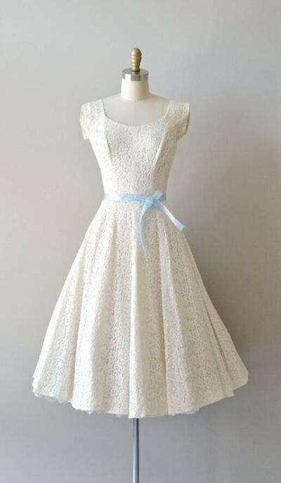 Vintage Beach Lace Mini Short Wedding Dresses Bridal Gowns