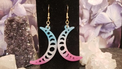 Moon Phase Earrings Set #2
