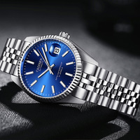 38MM Case Cadisen Mens Watches Sapphire Automatic Mechanical 5BAR Luminous Causal Business Wristwatch C8053 - Thumbnail 7