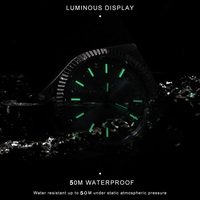 38MM Case Cadisen Mens Watches Sapphire Automatic Mechanical 5BAR Luminous Causal Business Wristwatch C8053 - Thumbnail 4