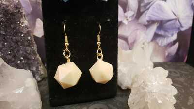 Pale Sands Dice Earrings