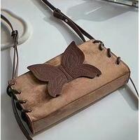 Y2K Brown Butterfly Crossbody Bag - Thumbnail 2