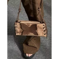Y2K Brown Butterfly Crossbody Bag - Thumbnail 1