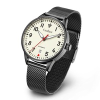Cadisen Pilot Mens Causal Watches Full Luminous Dial 40MM Case Automatic Mechanical 5BAR Wristwatch C8224 - Thumbnail 2