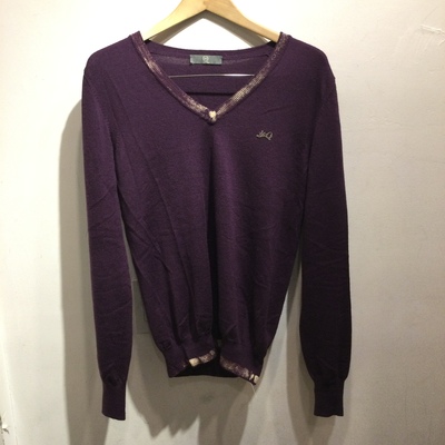 Alexander McQueen purple wool sweater