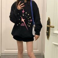 Star Clock Black Sweatshirt - Thumbnail 2