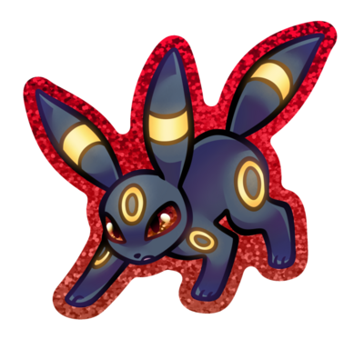 Glitter Umbreon Vinyl Sticker