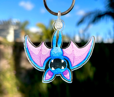 Zubat Keychain, Double-Sided