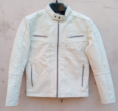 Crafted Leather New Men Genuine Lambskin Leather Jacket Slim fit Biker Motorcycle jacket